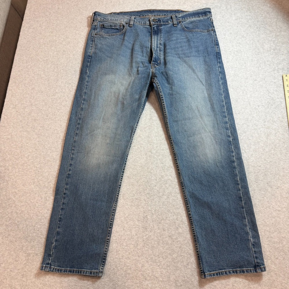 Levi's 505 Regular Fit Mens Jeans Size 40x30 Blue Medium Wash Straight Leg Denim
